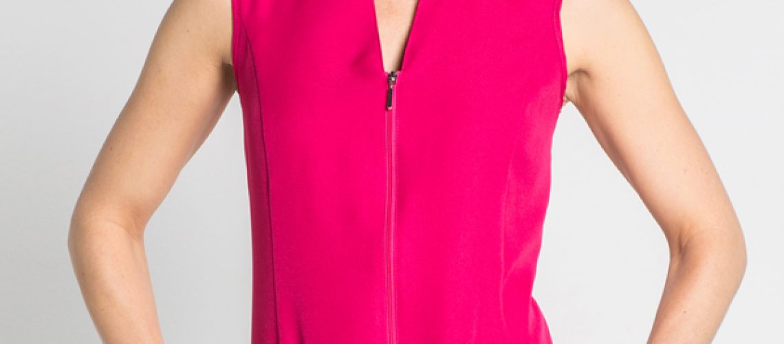Chaqueta básica sin mangas cremallera central DYNEKE