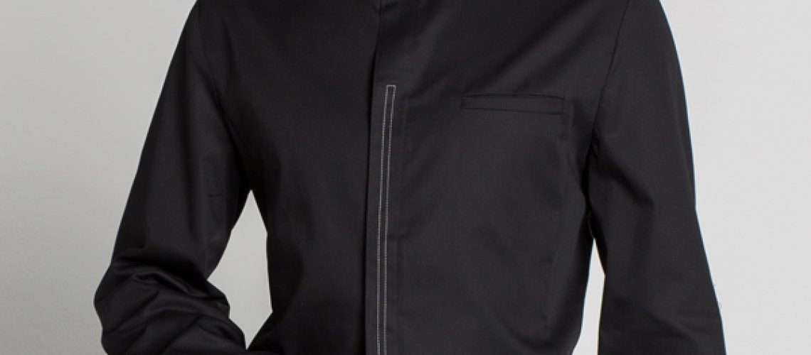 Chaqueta hombre cuello mao y corchetes m/l DYNEKE
