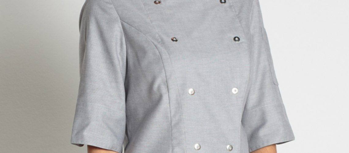Chaqueta cocinera doble línea corchetes DYNEKE