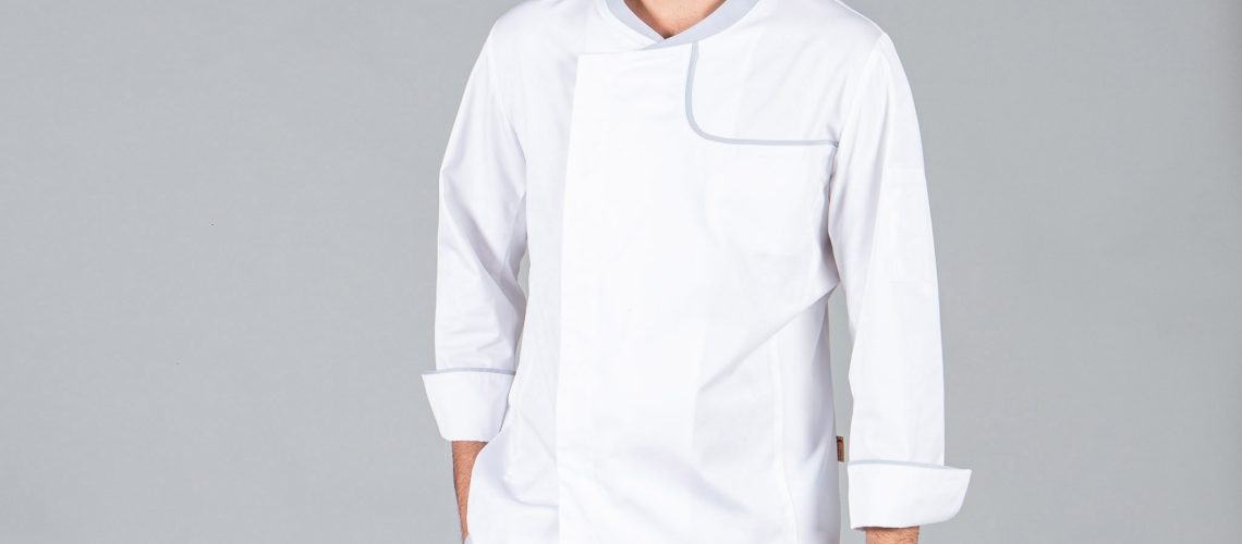 Chaqueta de cocina para hombre Otero de tejido reciclado y orgánico klopman