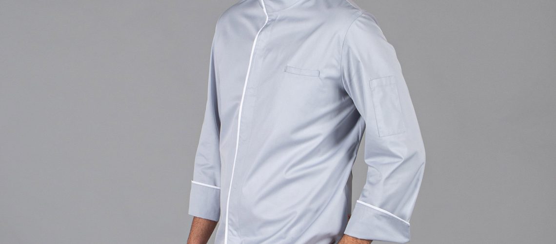Chaqueta de cocina unisex Beltran de tejido reciclado y orgánico klopman