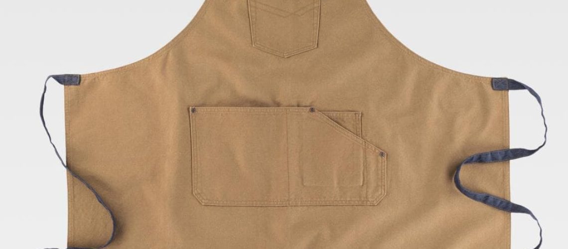 Delantal con peto tejido canvas detalles en tela vaquera WORKTEAM