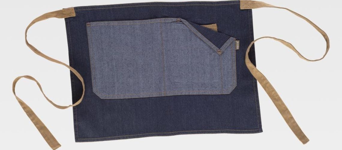 Delantal francés corto tejido vaquero combinado con canvas Delantal francés corto tejido vaquero combinado con canvas. WORKTEAM