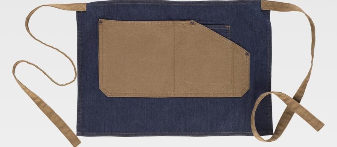Delantal francés corto tejido vaquero combinado con canvas Delantal francés corto tejido vaquero combinado con canvas. WORKTEAM